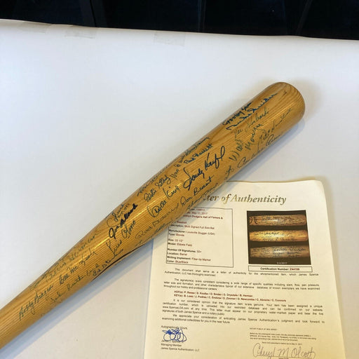 Sandy Koufax Don Drysdale Brooklyn Dodgers Legends Signed Bat 50+ Sigs JSA COA