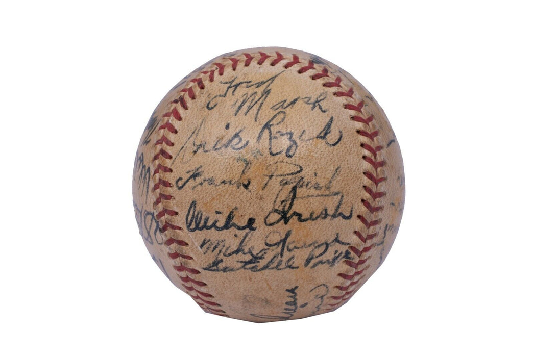 Satchel Paige 1949 Cleveland Indians Team Signed Baseball Beckett COA
