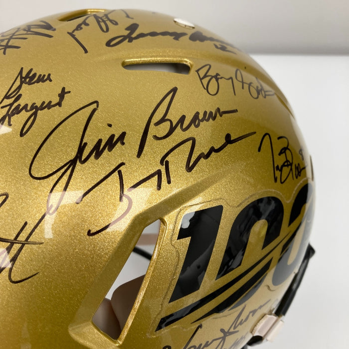 Tom Brady Peyton Manning Joe Montana NFL Hall Of Fame Signed Helmet 36 Sigs JSA