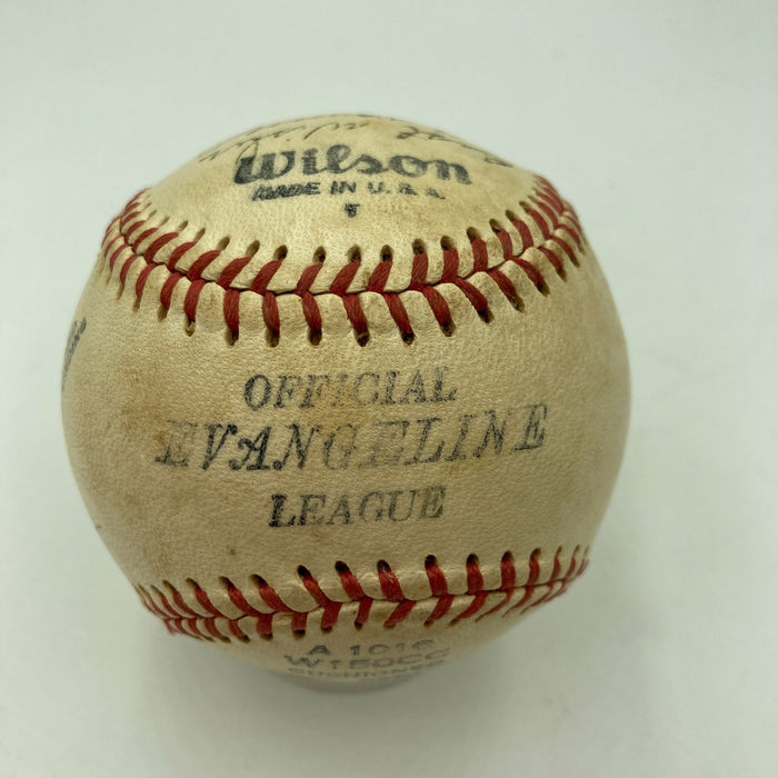 Satchel Paige Signed Baseball Displays As Single Signed JSA COA