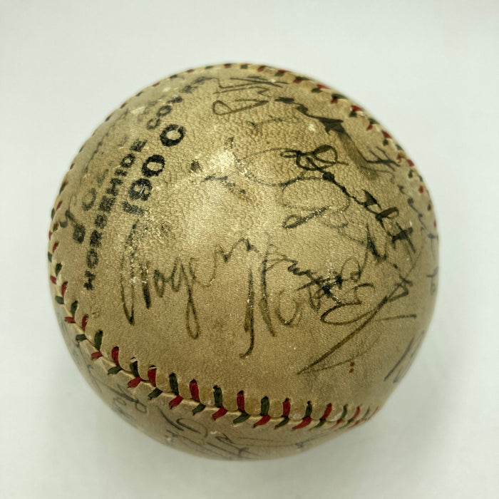 Babe Ruth & Lou Gehrig 1928 World Series New York Yankees Signed Baseball JSA