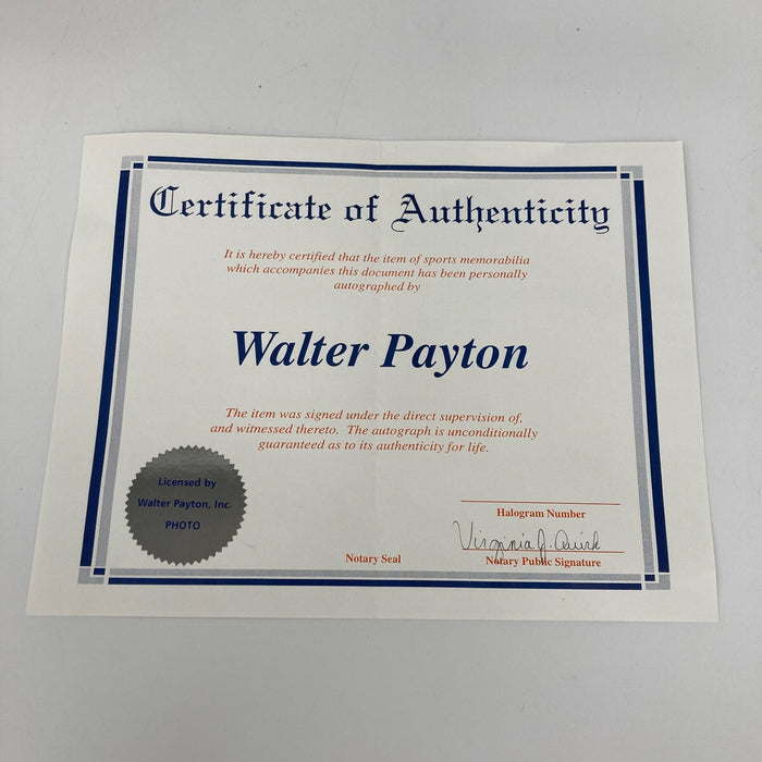 Walter Payton Signed Wilson Official NFL Game Football Beckett COA