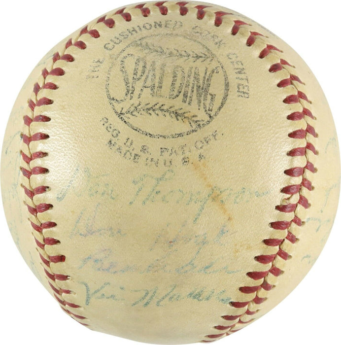 Jackie Robinson 1954 Brooklyn Dodgers Team Signed Baseball PSA DNA