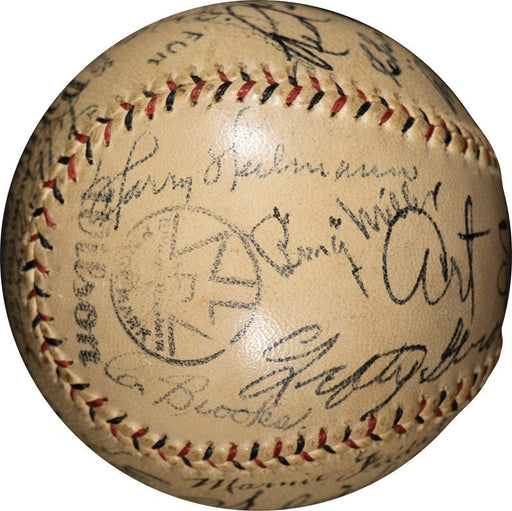Harry Heilmann & Lefty Grove 1920's Legends Multi Signed Baseball PSA DNA COA