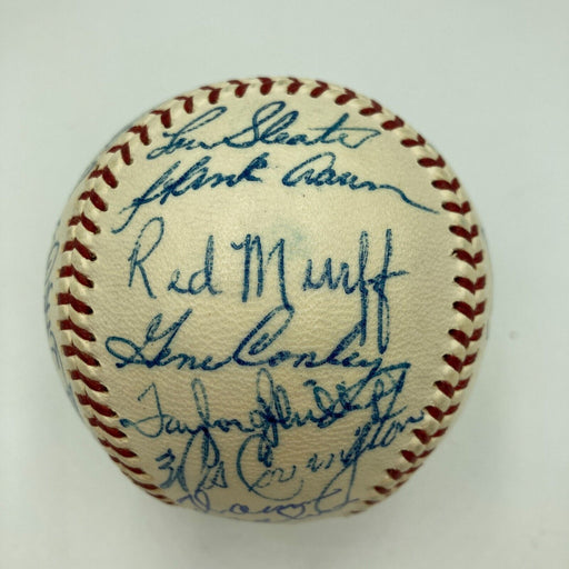 Stunning  1956-1957 Milwaukee Braves Team Signed NL Baseball Hank Aaron JSA COA