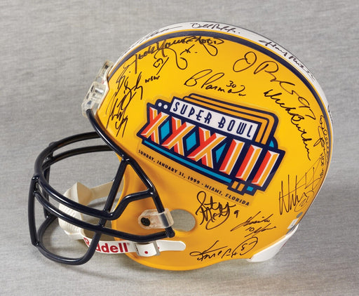 1997 Super Bowl NFL Legends Multi Signed Helmet Peyton Manning Steve McNair BAS