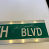 Joe Namath Signed 6x30 Street Sign Joe Namath BLVD JSA COA