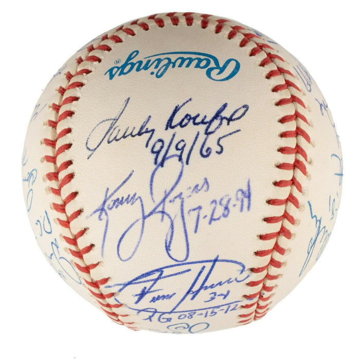 Extraordinary Perfect Game Pitchers Signed Baseball Complete With 18 Sigs PSA