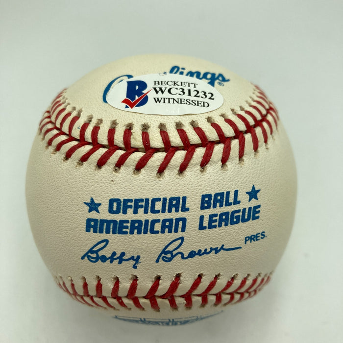 Sammy Sosa Signed 1991 Comiskey Park American League Baseball Beckett COA