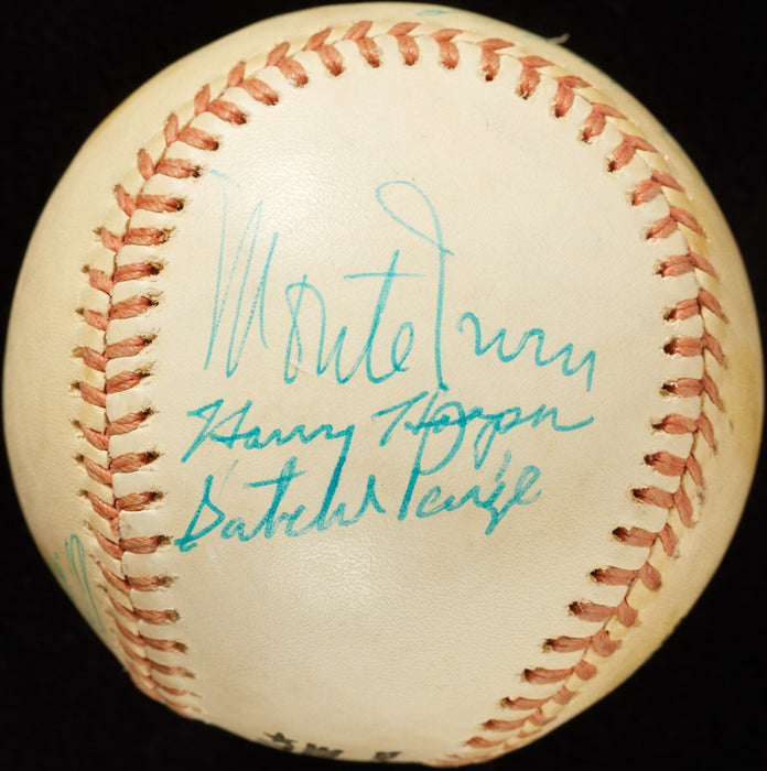 Satchel Paige 1970's Hall Of Fame Induction Multi Signed Baseball JSA COA