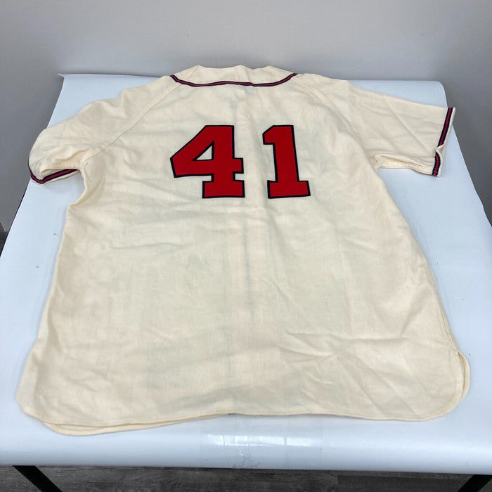 Beautiful Eddie Mathews "Hall Of Fame 1978" Signed Authentic Braves Jersey PSA