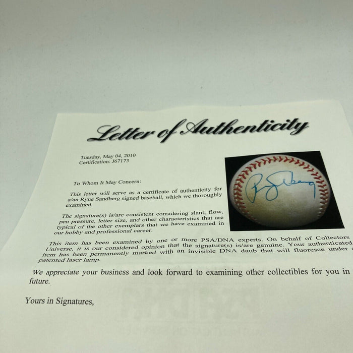 Ryne Sandberg Rookie Signed Official National League Feeney Baseball PSA DNA