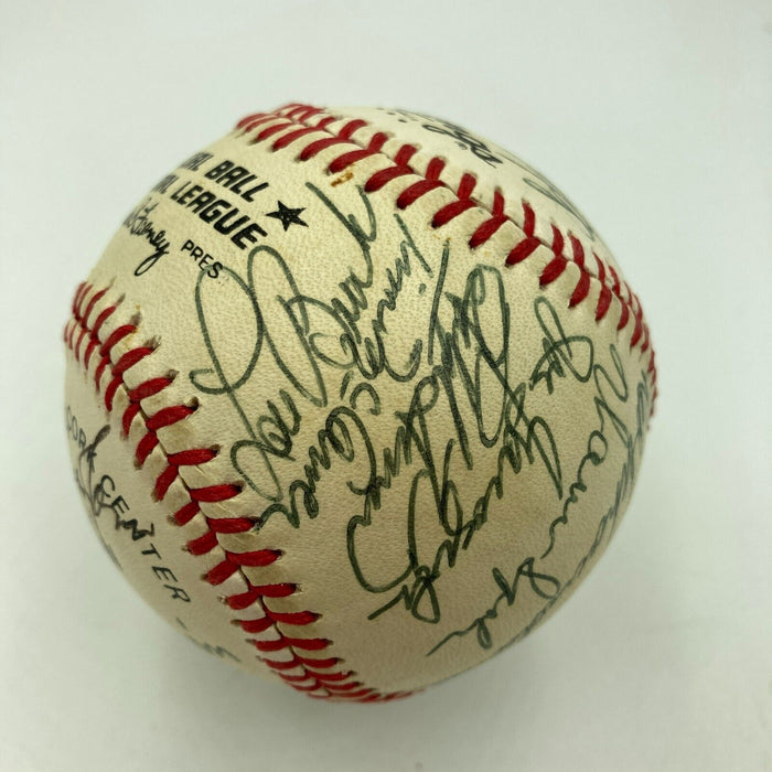 Beautiful Hank Aaron Ernie Banks Hall Of Fame Multi Signed Baseball