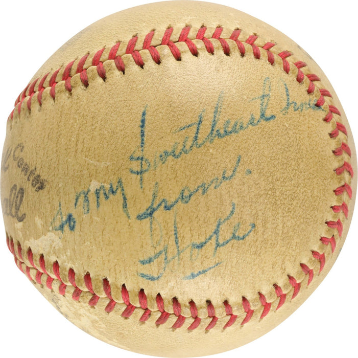 Jimmie Foxx Signed Baseball Displays As Single Signed PSA DNA COA