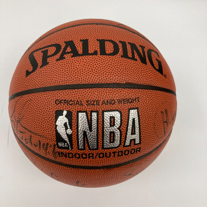 1998-99 San Antonio Spurs NBA Champs Team Signed Basketball Tim Duncan JSA COA