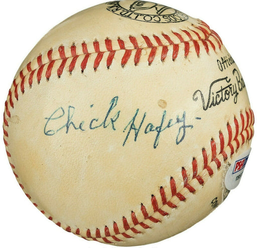 The Finest Chick Hafey Single Signed Baseball PSA DNA COA Hall of Fame