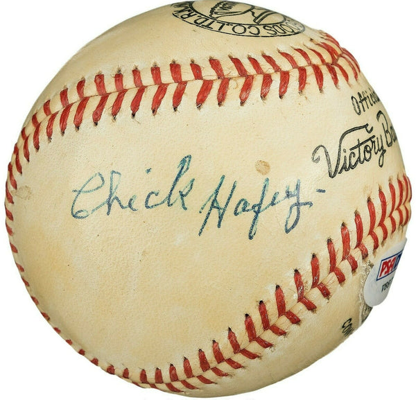 The Finest Chick Hafey Single Signed Baseball PSA DNA COA Hall of Fame
