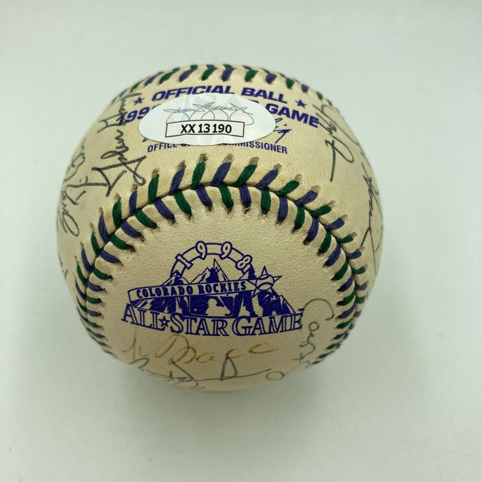 Derek Jeter Ken Griffey Jr. 1998 All Star Game Team Signed Baseball JSA COA