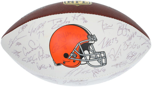 2014-15 Cleveland Browns Team Signed Football 50 Signatures JSA COA