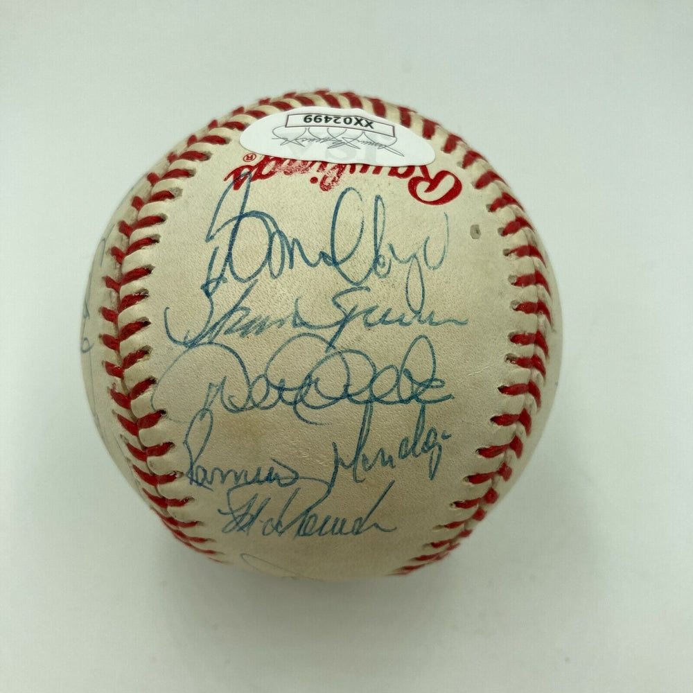 1998 New York Yankees World Series Champs Team Signed Baseball Derek Jeter JSA