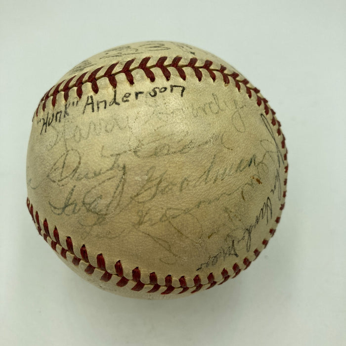 1938 Cincinnati Reds Team Signed Baseball Ernie Lombardi Beckett COA