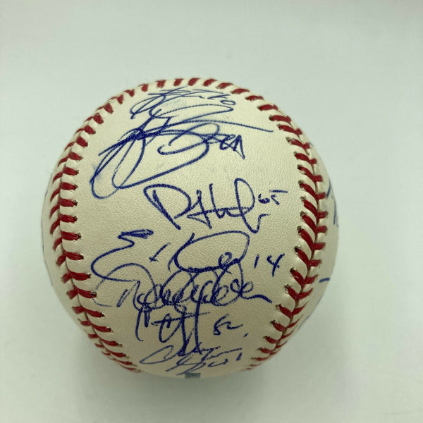 2009 New York Yankees World Series Champs Team Signed Baseball Derek Jeter PSA