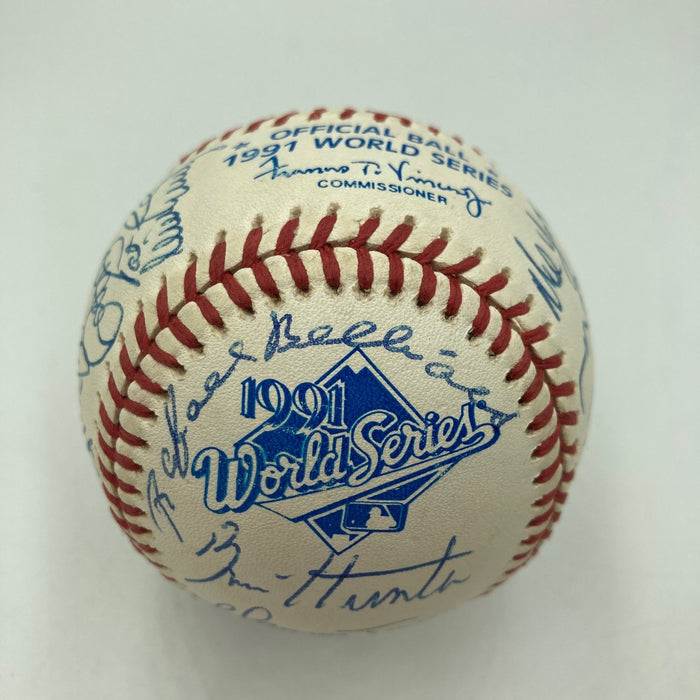 1991 Atlanta Braves NL Champs Team Signed World Series Baseball 31 Sigs JSA COA