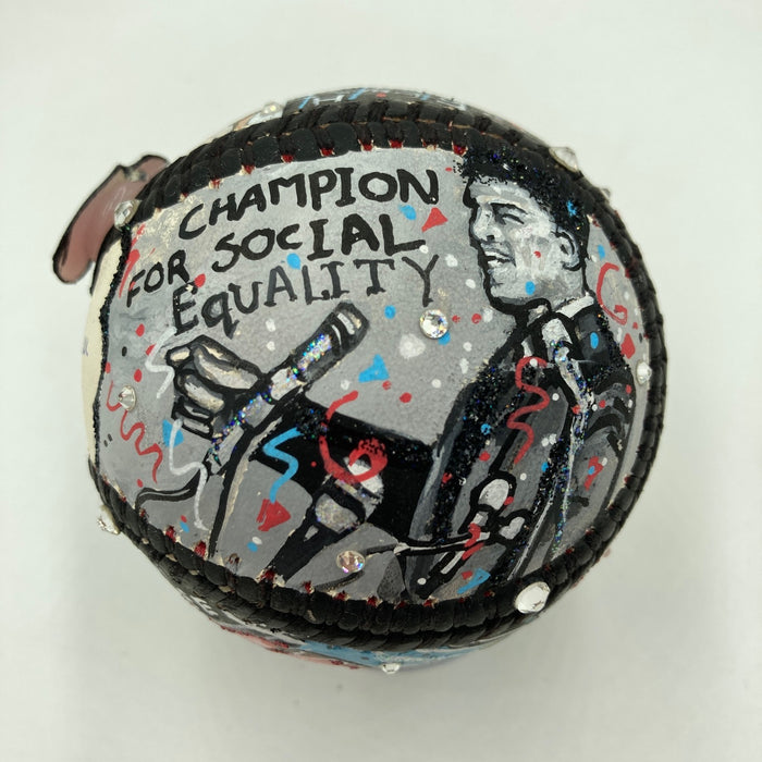 Muhammad Ali Signed Charles Fazzino Pop Art Baseball PSA DNA 10 GEM Mint Auto