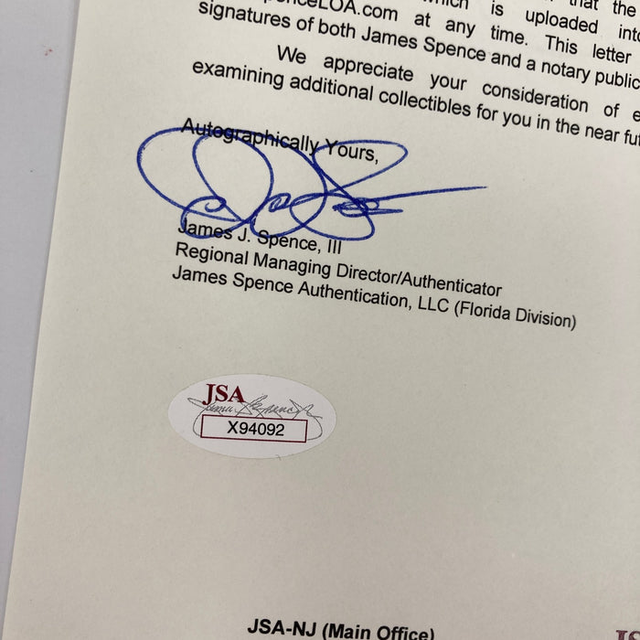 RARE Willie Mays Signed 1971 40th Birthday Mini Baseball Bat JSA COA