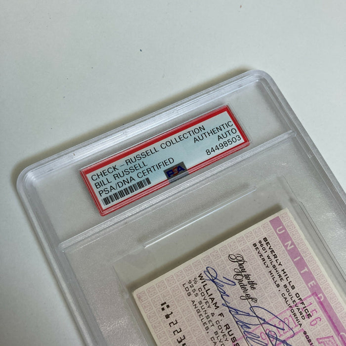 Bill Russell Signed Autographed Bank Check PSA DNA Boston Celtics HOF Legend