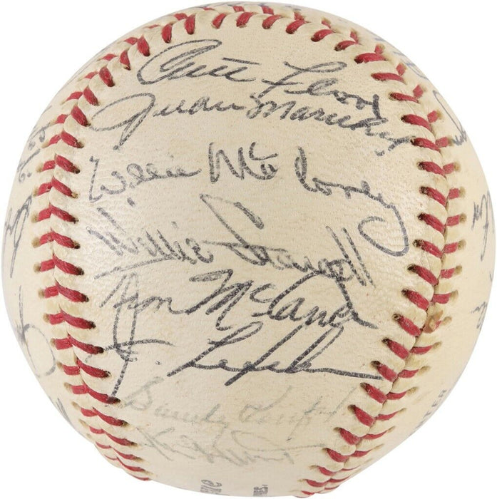 Roberto Clemente Willie Mays Sandy Koufax 1966 All Star Game Signed Baseball PSA