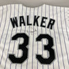 Larry Walker Signed Game Issued Colorado Rockies Russell Jersey JSA COA