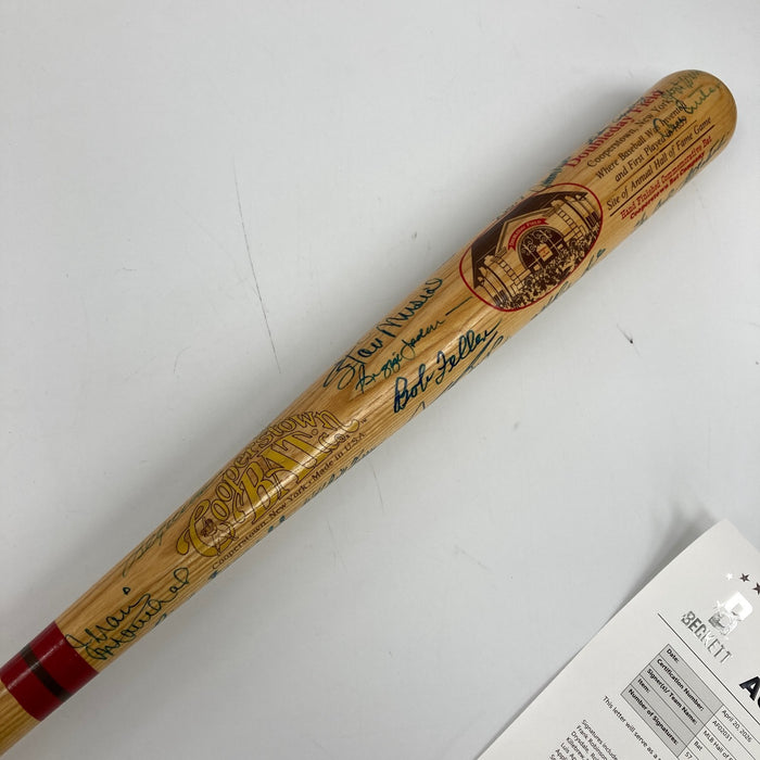 Beautiful Mickey Mantle Ted Williams 57 Sigs Hall Of Fame Multi Signed Bat BAS