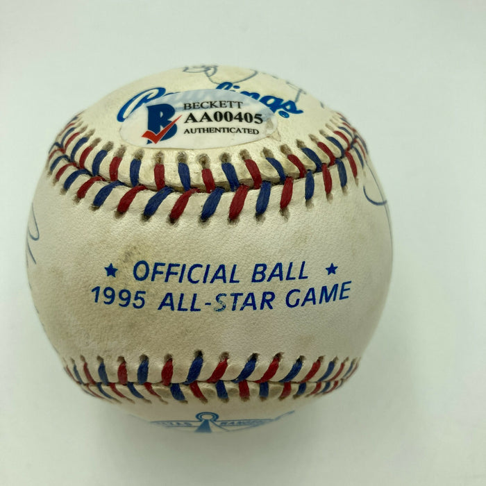 1995 All Star Game Team Signed Baseball Sammy Sosa Ozzie Smith Beckett COA