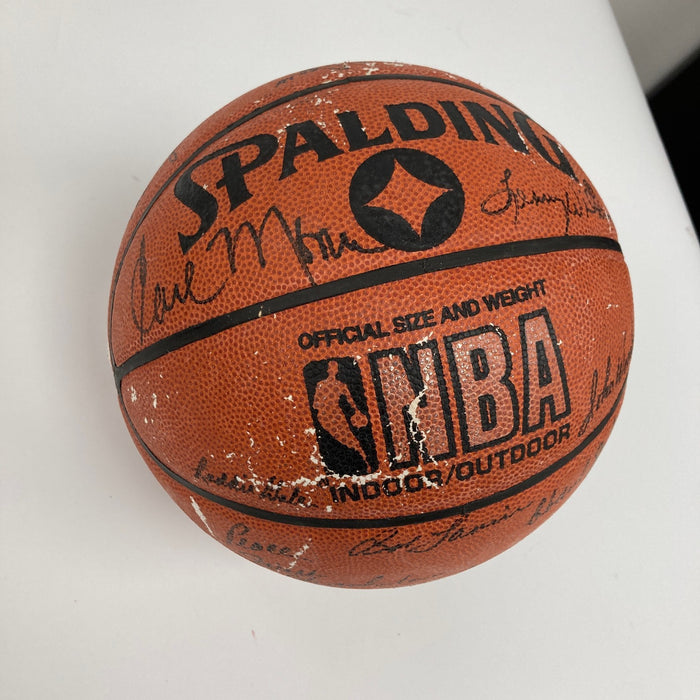 Michael Jordan Wilt Chamberlain Hall Of Fame Multi Signed Basketball Beckett COA
