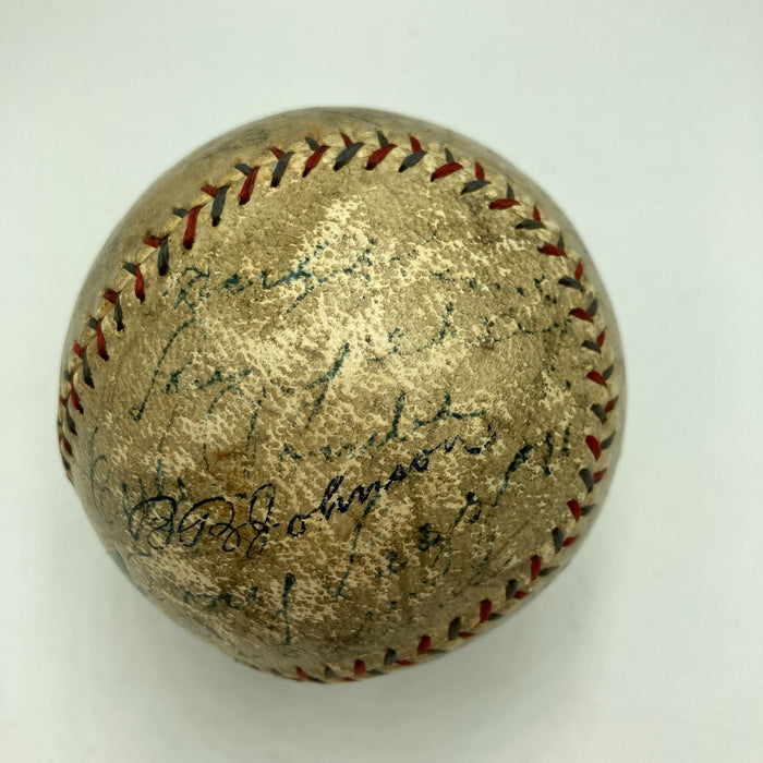 1927 NY Yankees WS Champs Team Signed Baseball Babe Ruth Lou Gehrig PSA DNA COA