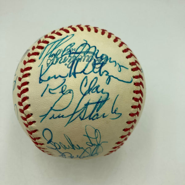 1977 NY Yankees World Series Champs Team Signed Baseball Thurman Munson JSA COA