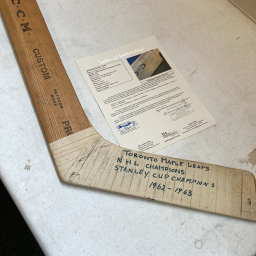 1963-64 Toronto Maple Leafs Stanley Cups Champs Team Signed Game Used Stick JSA