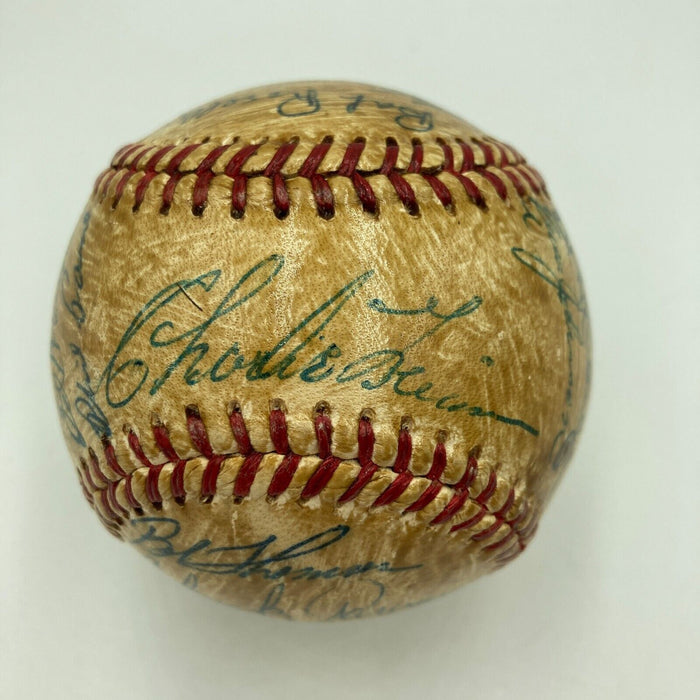 Hank Aaron & Eddie Mathews 1950's Milwaukee Braves Team Signed Baseball