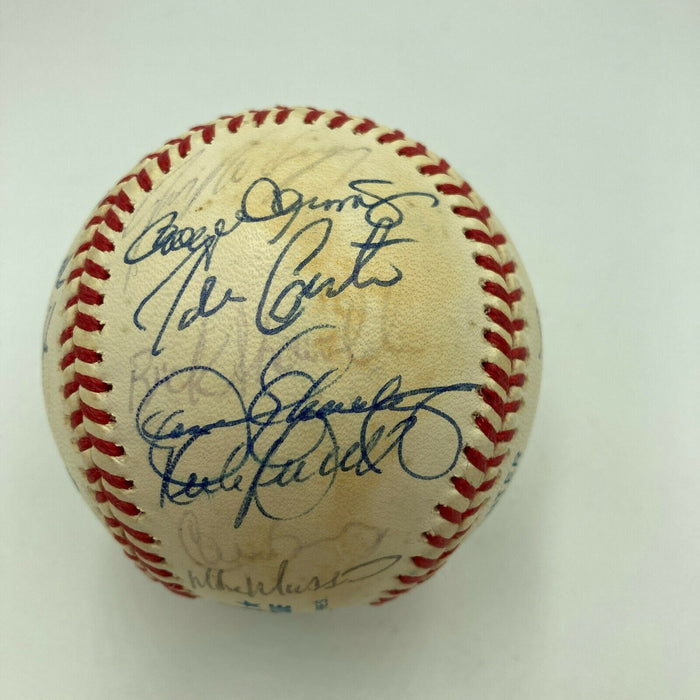 Ken Griffey Jr Kirby Puckett Mark Mcgwire 1992 All Star Game Signed Baseball JSA