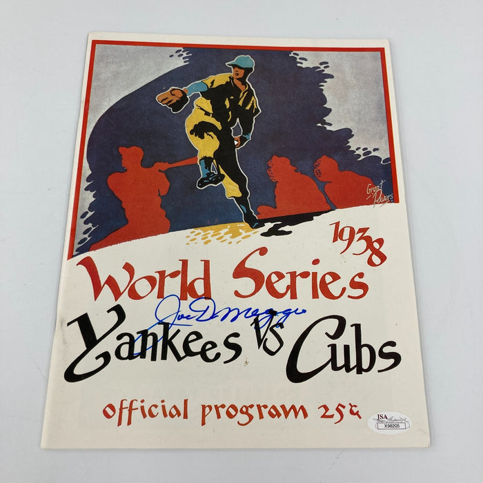 Joe Dimaggio Signed 1938 World Series Program New York Yankees JSA COA