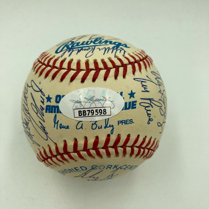 1997 New York Yankees Team Signed Baseball Derek Jeter Mariano Rivera JSA COA