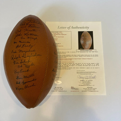 1953 Notre Dame Fighting Irish Champions Team Signed Football 35 Sigs JSA COA