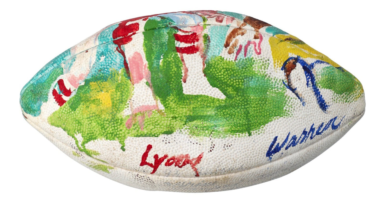 LeRoy Neiman Signed Hand-Painted Art Football JSA COA RARE