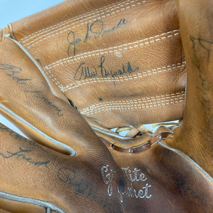 1954 New York Yankees Team Signed Baseball Glove 55 Sigs Mickey Mantle PSA DNA