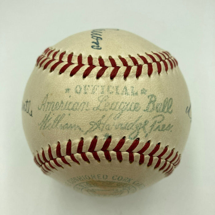 Stunning 1950's Mickey Mantle Ted Williams Willie Mays Signed Baseball Beckett