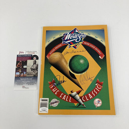 Jorge Posada & Joe Torre New York Yankees Signed 1998 World Series Program JSA