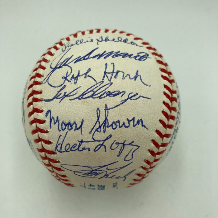 1961 New York Yankees World Series Champs Team Signed Baseball Mickey Mantle JSA