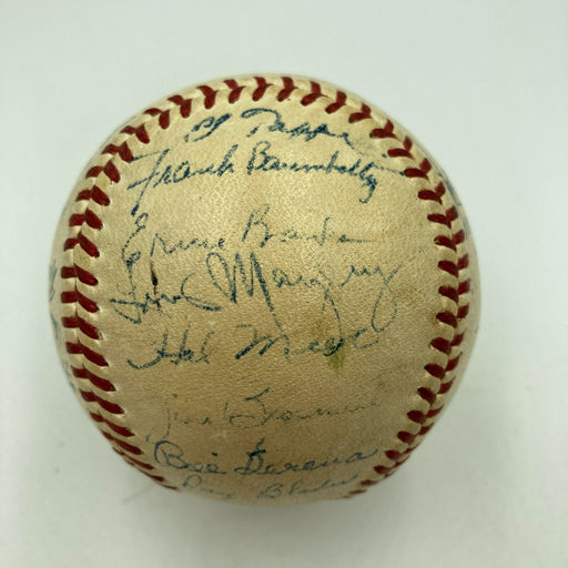 Earliest Known Ernie Banks Pre Rookie 1953 Chicago Cubs Team Signed Baseball JSA
