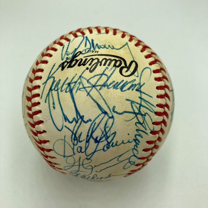 1986 All Star Game National League Team Signed Baseball Tony Gwynn Ozzie Smith